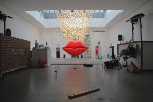 polaroid,sculpture,retail,bespoke display,lips