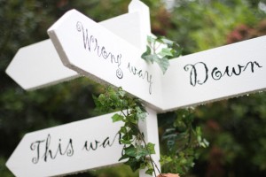 this way,that way,wrong way,alice in wonderland sign